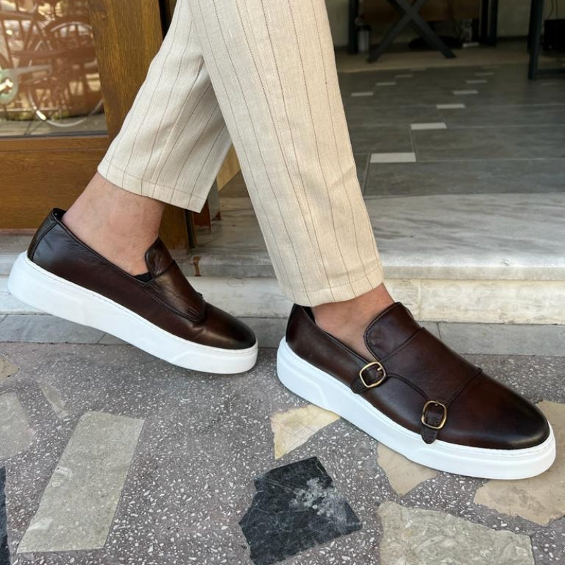 Chaussures basses homme type mocassin sans lacets