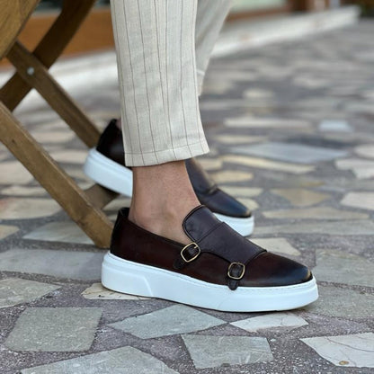Chaussures basses homme type mocassin sans lacets