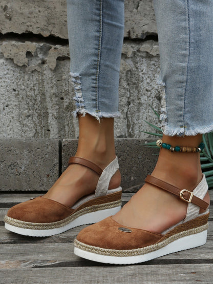 Sandales espadrilles femme été à brides réglables