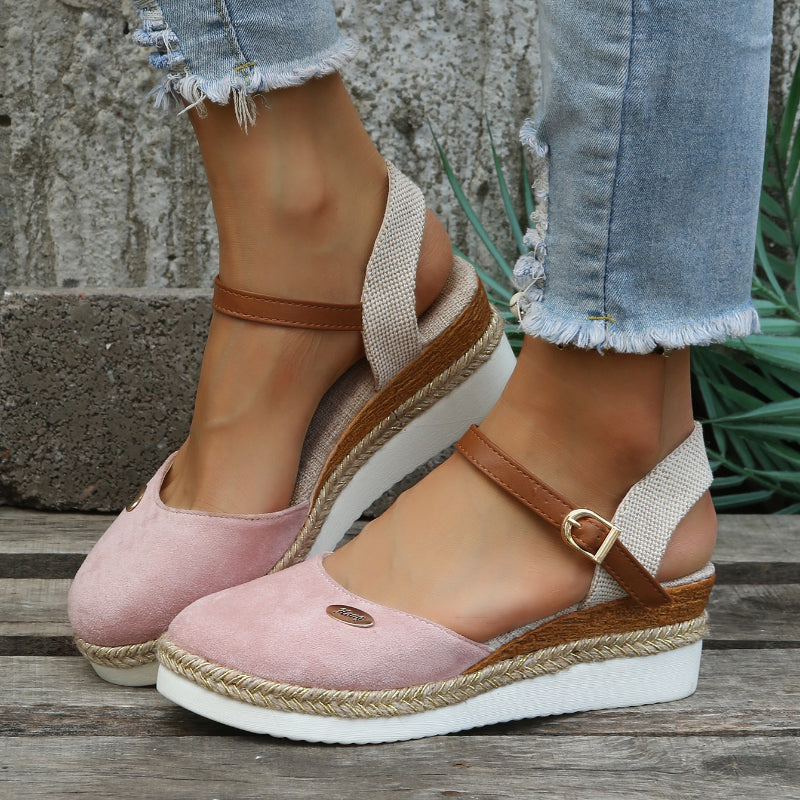Sandales espadrilles femme été à brides réglables