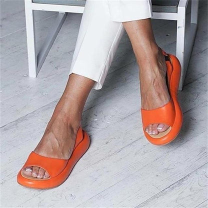 Sandales femme été texture souple à bride réglable