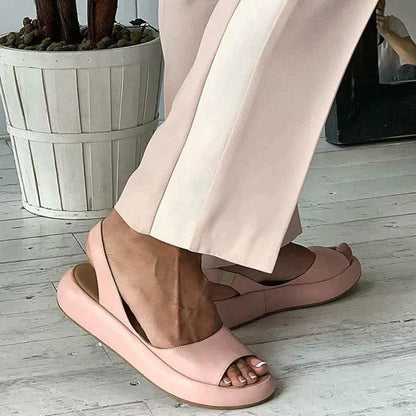Sandales femme été texture souple à bride réglable