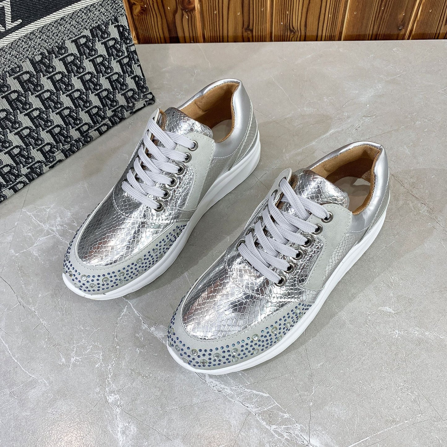 Chaussures pour usage quotidien femme, maille texturée