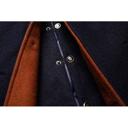 Manteau homme style urbain, finition laine synthétique