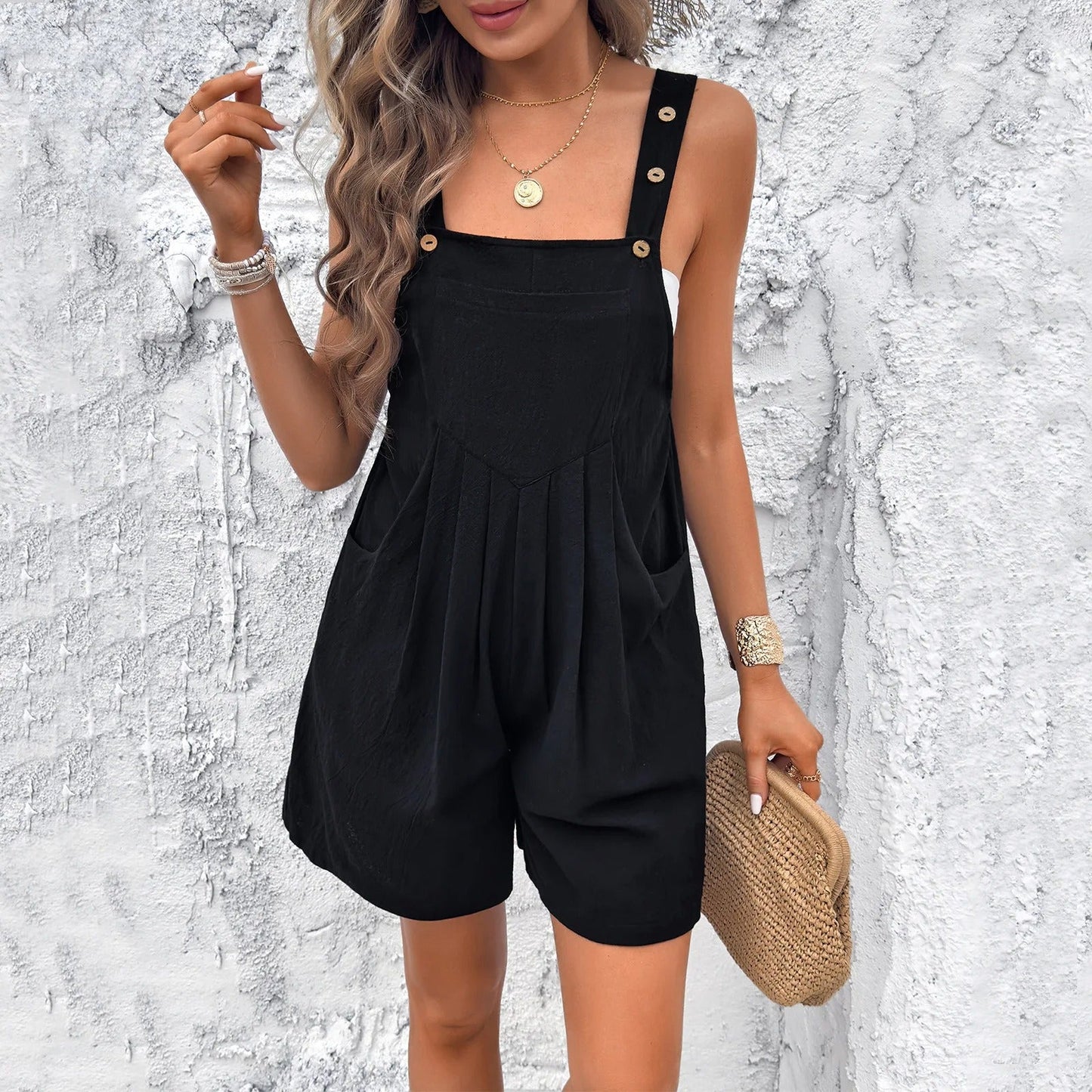 Combinaison femme sans manches style estival