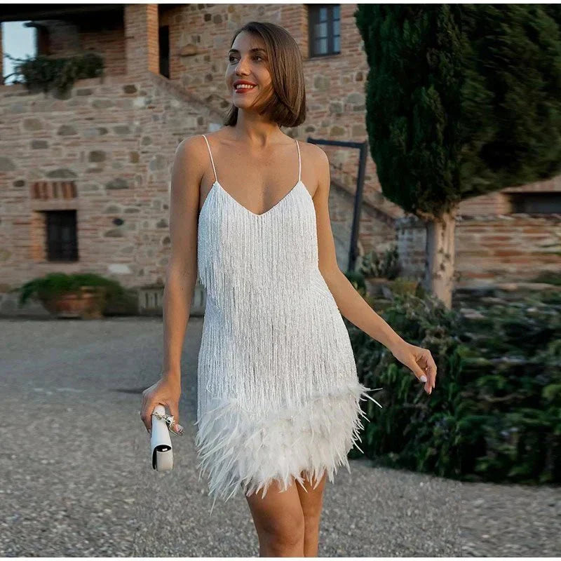 Robe de cocktail femme longueur genou classique