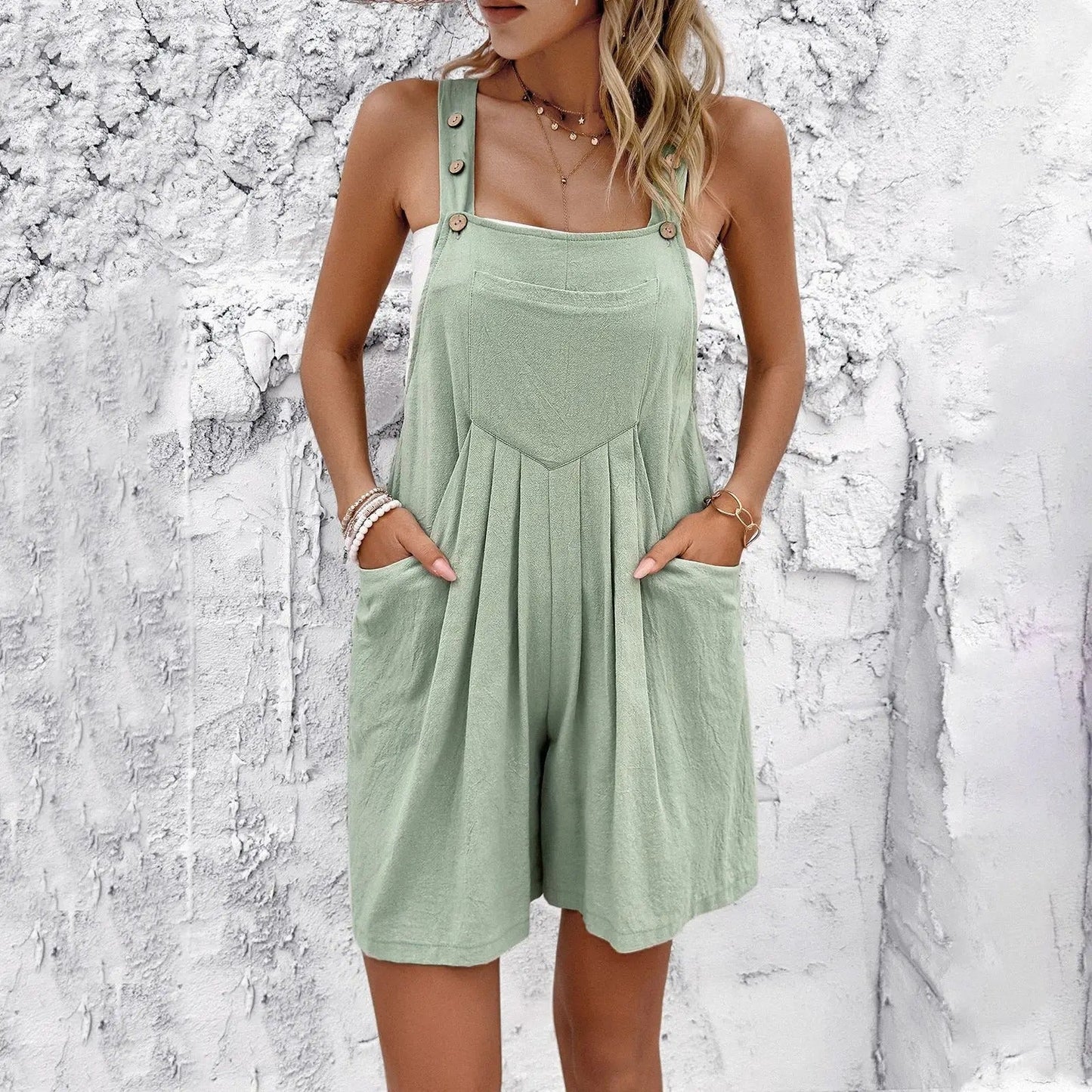 Combinaison femme sans manches style estival