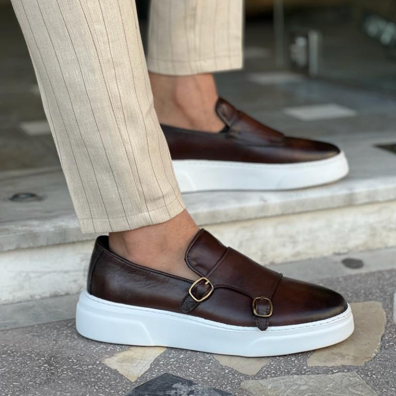 Chaussures basses homme type mocassin sans lacets