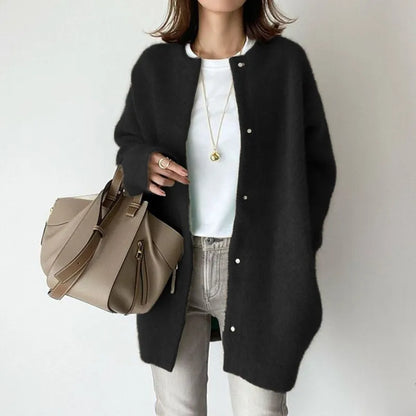 Cardigan Femme Long en Laine Douce – Chaud, Confortable & Style Élégant Décontracté