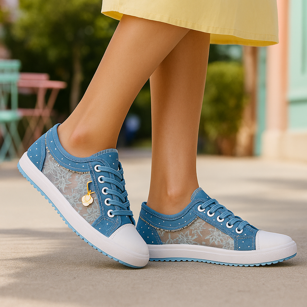 Baskets Confort Femme à Pois – Légèreté et Style au Quotidien