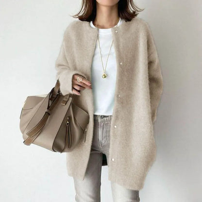 Cardigan Femme Long en Laine Douce – Chaud, Confortable & Style Élégant Décontracté