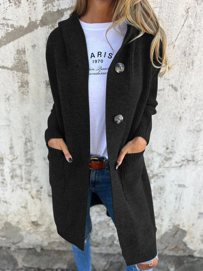 Cardigan Femme Long en Tricot – Doux, Confortable avec Poches Profondes