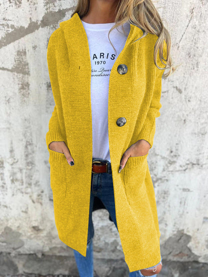 Cardigan Femme Long en Tricot – Doux, Confortable avec Poches Profondes