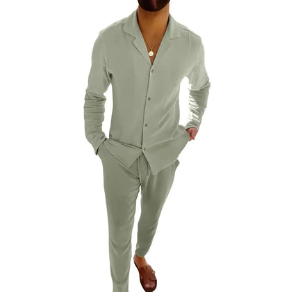 Costume d'été en lin pour homme