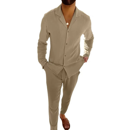 Costume d'été en lin pour homme