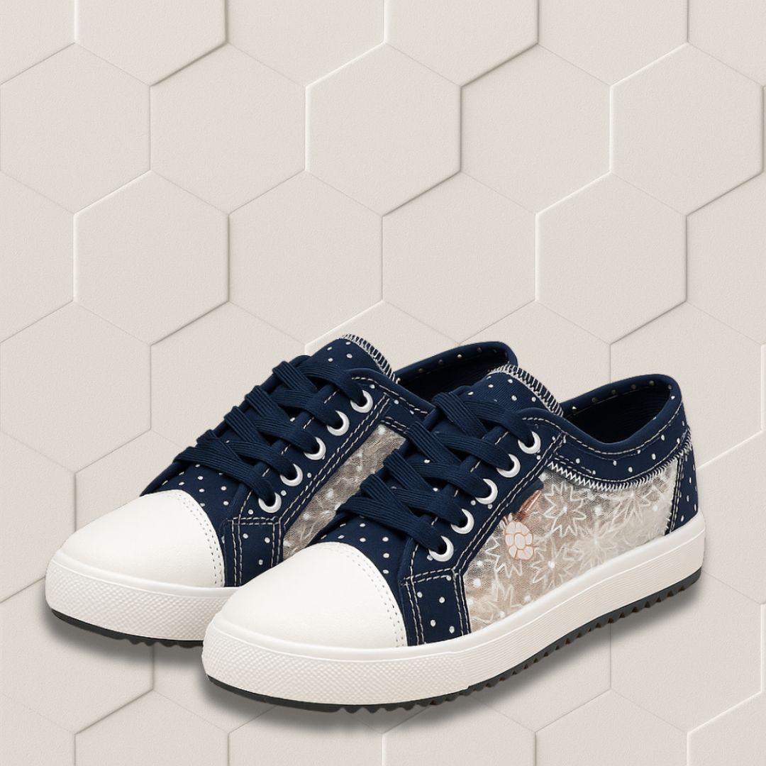 Baskets Confort Femme à Pois – Légèreté et Style au Quotidien