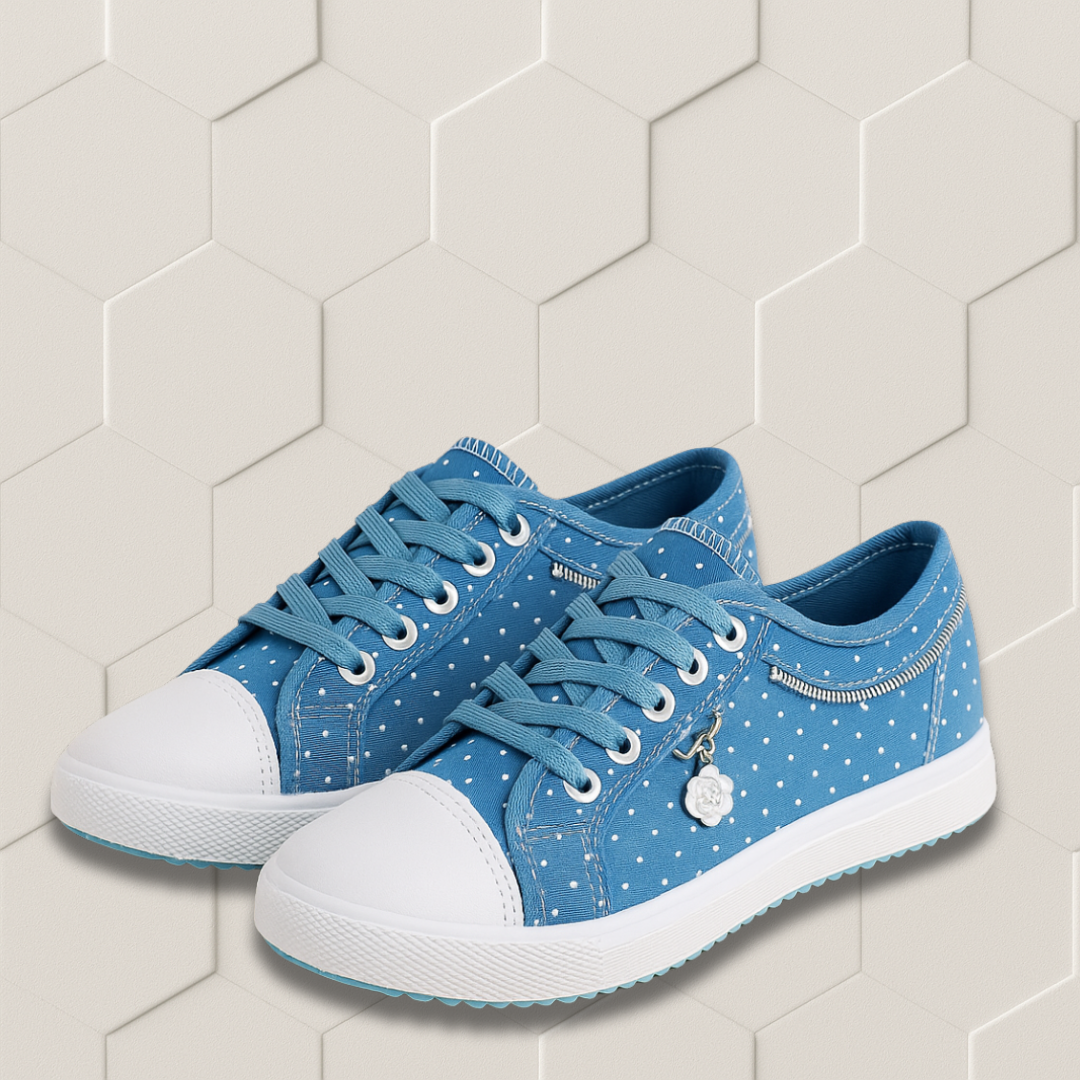 Baskets Confort Femme à Pois – Légèreté et Style au Quotidien