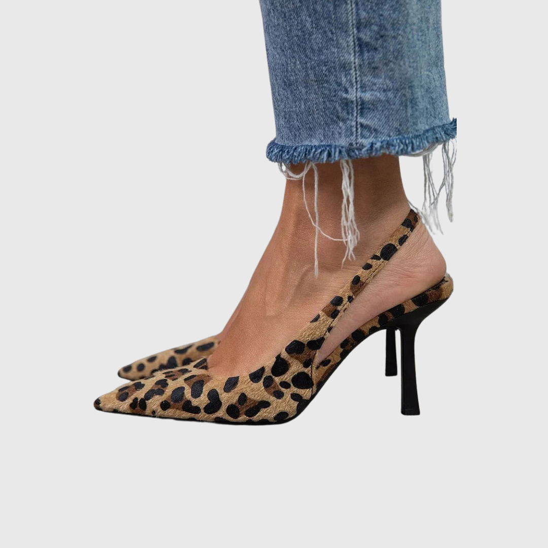 Escarpins femme léopard à bout pointu – Chaussures à talons élégantes
