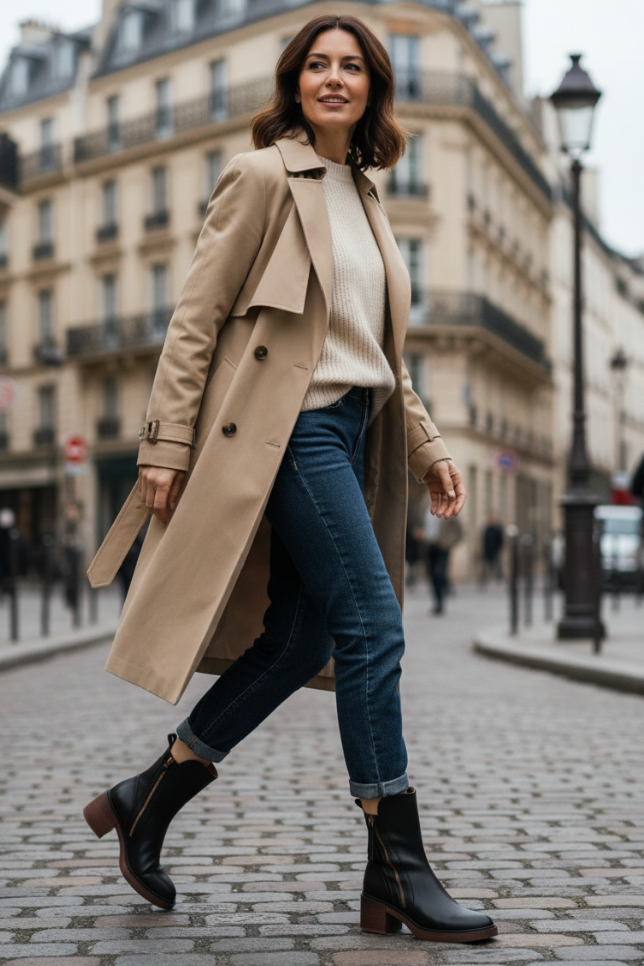 Bottines femme cuir à talon confort