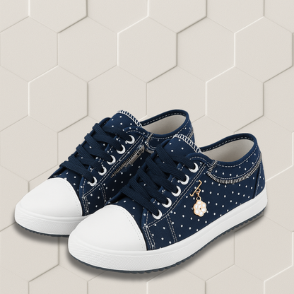 Baskets Confort Femme à Pois – Légèreté et Style au Quotidien