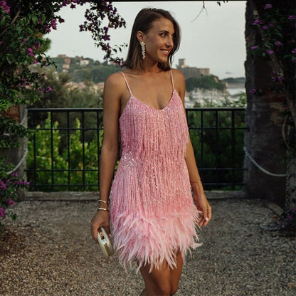 Robe de cocktail femme longueur genou classique