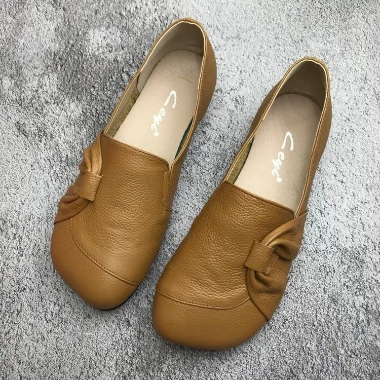 Chaussures femme style ballerines en surface souple