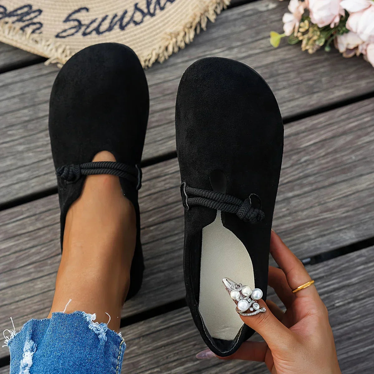 Sandales mocassins confortables femme – chaussures souples et respirantes