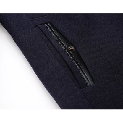 Manteau homme style urbain, finition laine synthétique