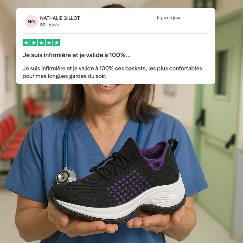 Baskets Orthopédiques Unisexe – Confort Pieds Sensibles, Amorti & Semelle Respirante