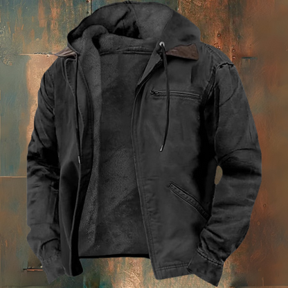 Veste à capuche homme style western – surchemise légère automne-hiver