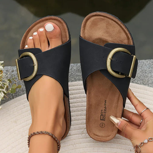 Sandales à enfiler pour femme sans lacets toucher doux