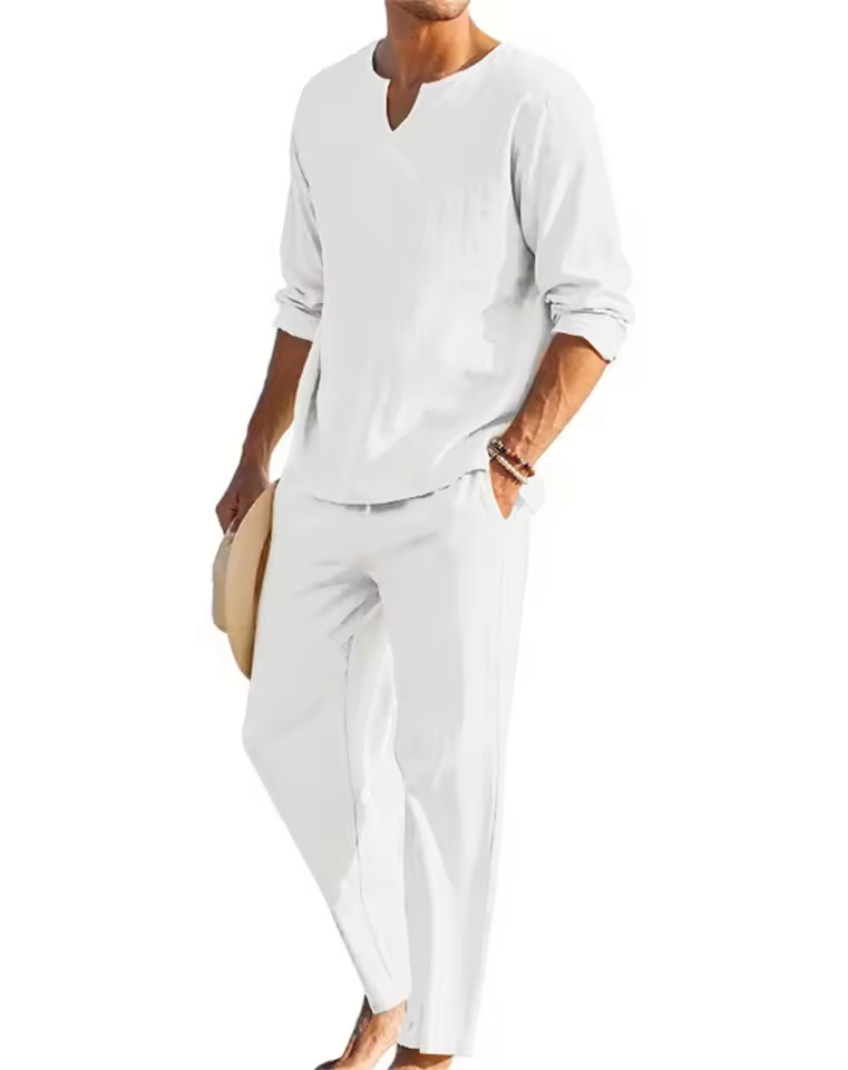 Ensemble de vêtements - chemise à manches courtes et pantalon assorti