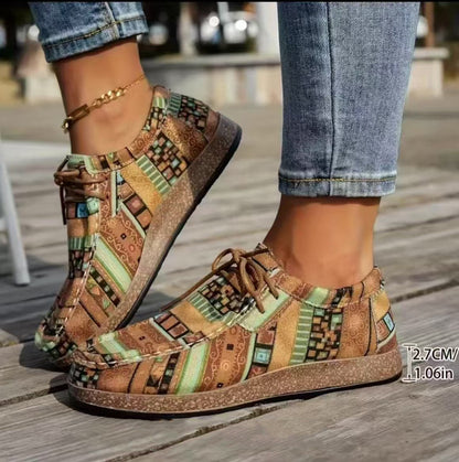 Chaussures rétro colorées pour femme