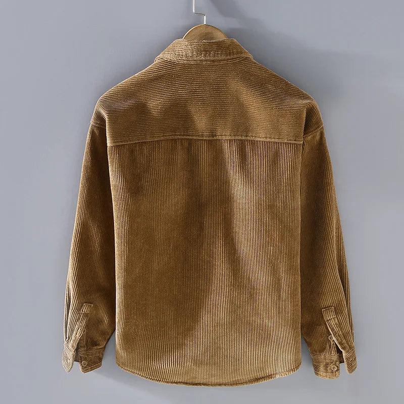 Veste en velours côtelé homme avec doublure polaire – chaleur et style décontracté pour l'automne-hiver