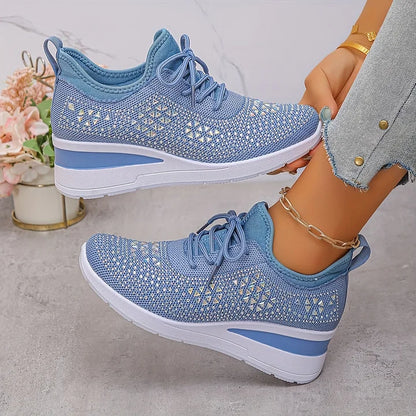 Baskets orthopédiques femme avec strass scintillants
