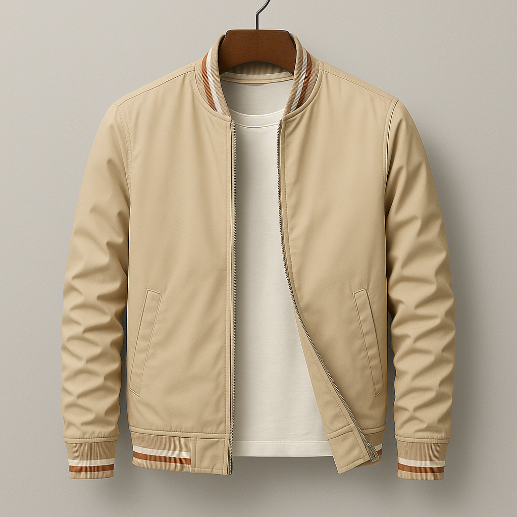 Blouson bomber homme élégant à rayures