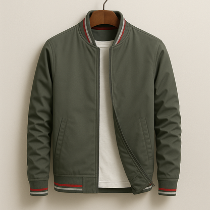 Blouson bomber homme élégant à rayures