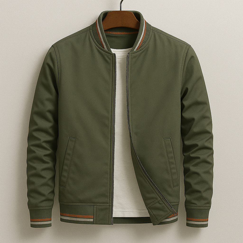Blouson bomber homme élégant à rayures