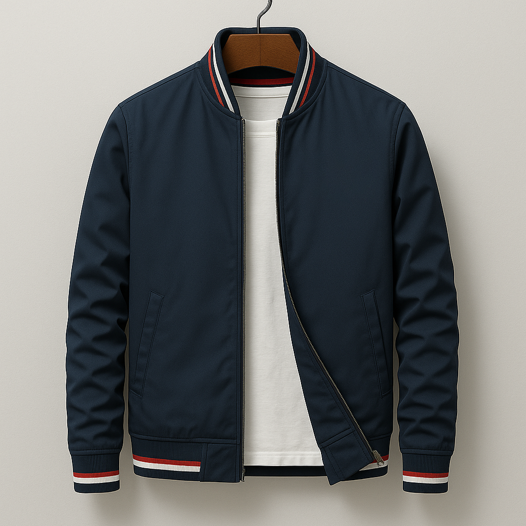 Blouson bomber homme élégant à rayures