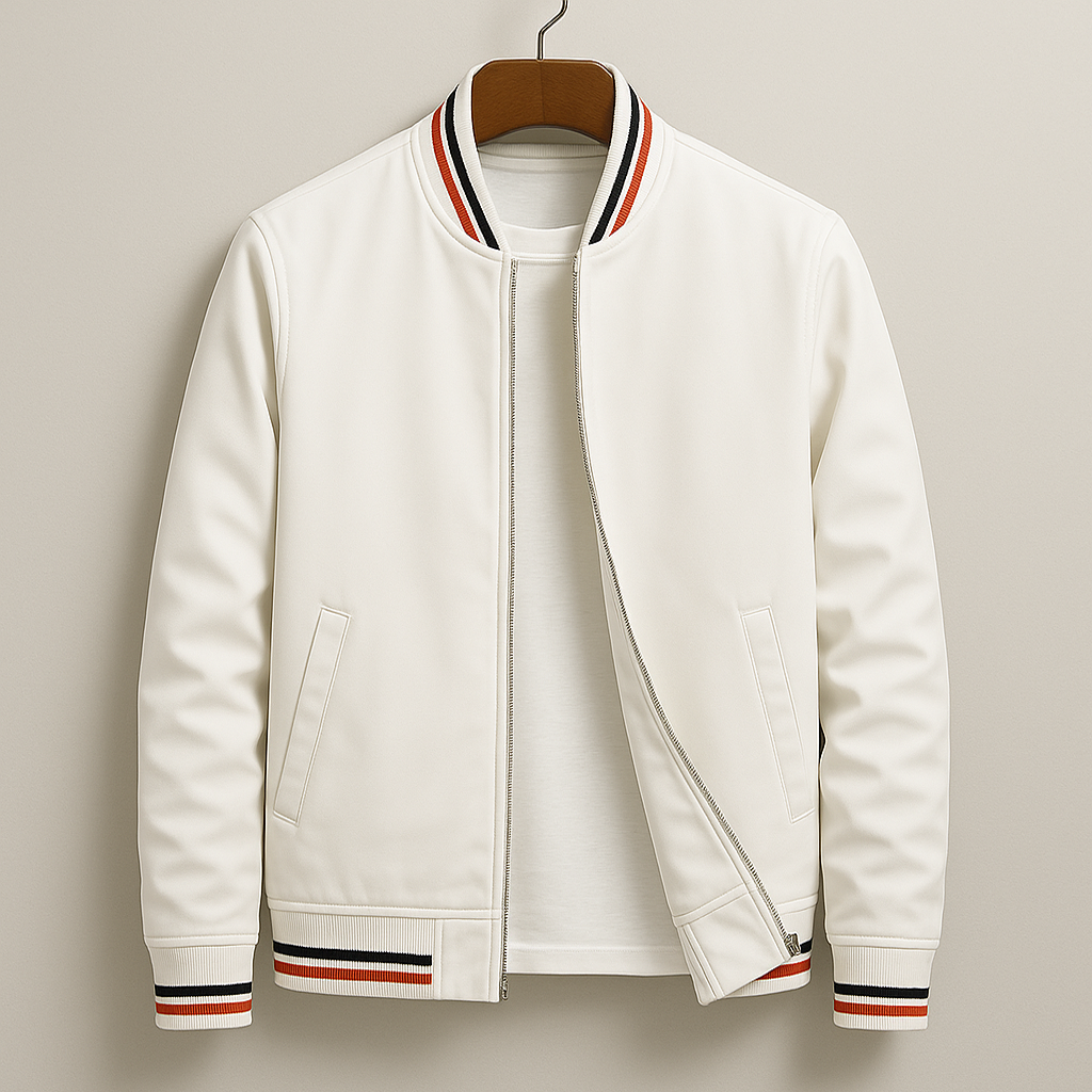 Blouson bomber homme élégant à rayures