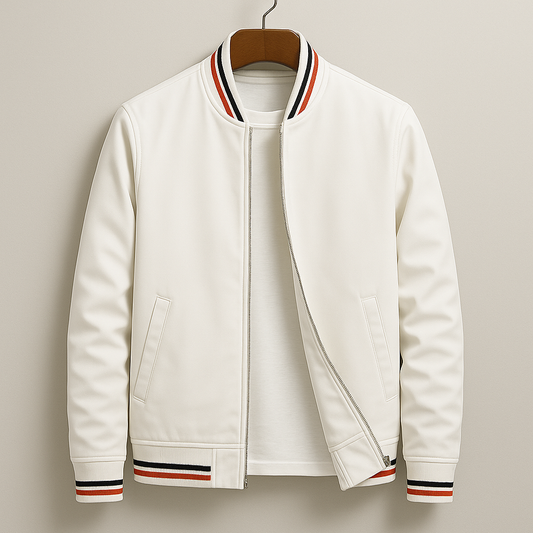Blouson bomber homme élégant à rayures