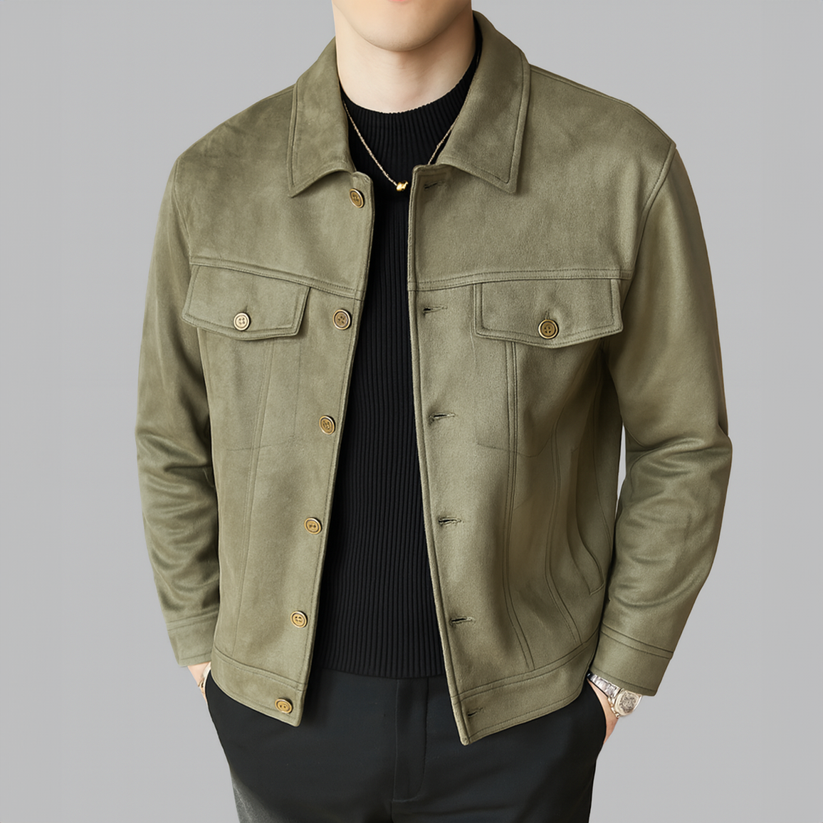 Veste En Daim Pour Homme