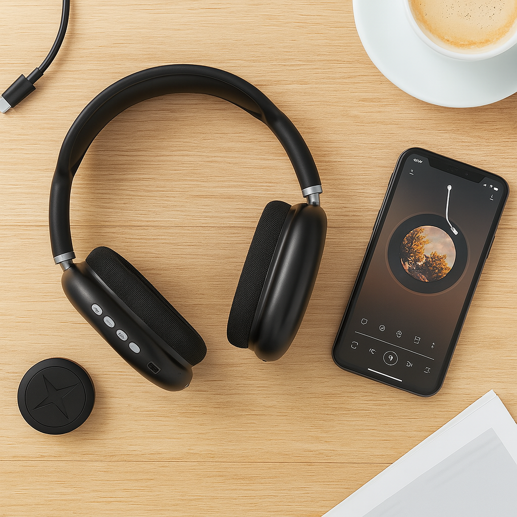 Auralis Pro - Casque Bluetooth sans fil avec arceau réglable | Son puissant, basses profondes, confort longue durée