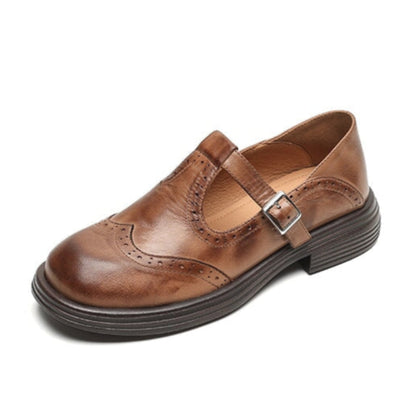 Chaussure En Cuir Élégante Femme