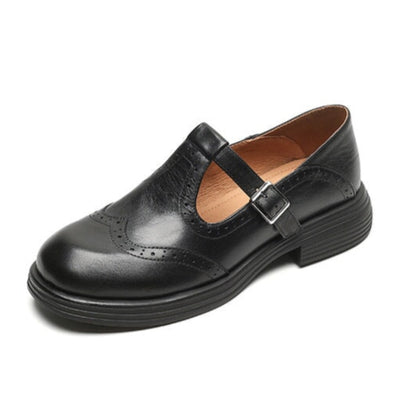 Chaussure En Cuir Élégante Femme