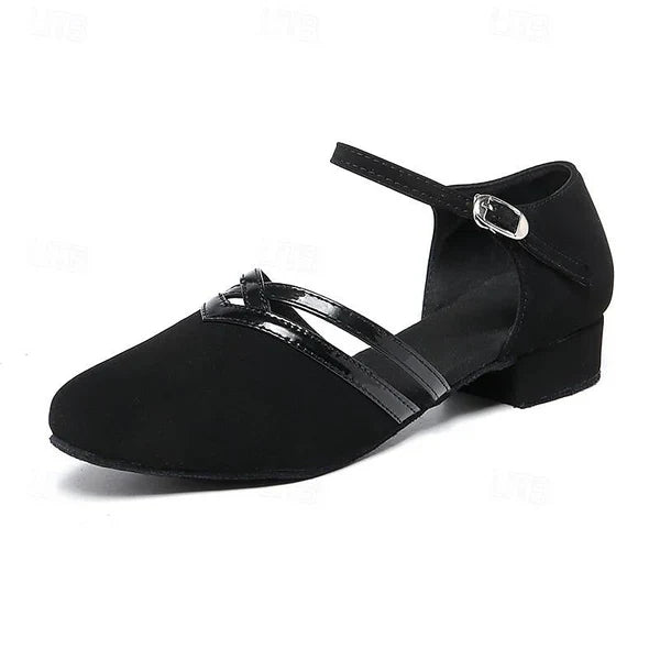 Chaussures de danse noir pour femme avec bride ajustable