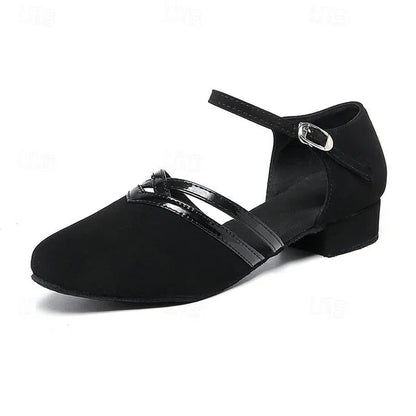 Chaussures de danse noir pour femme avec bride ajustable