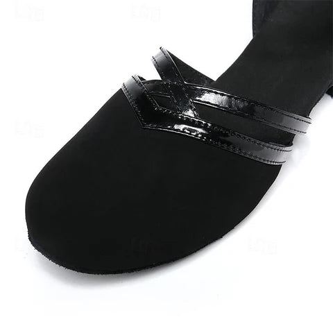 Chaussures de danse noir pour femme avec bride ajustable