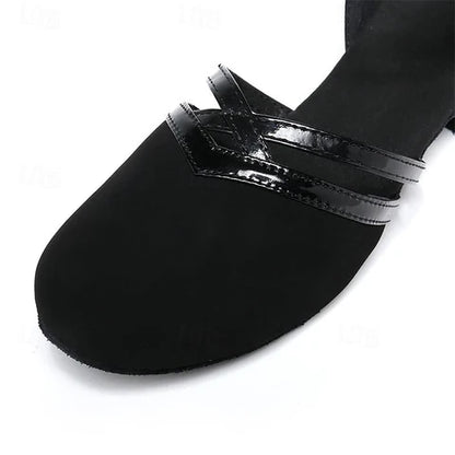 Chaussures de danse noir pour femme avec bride ajustable