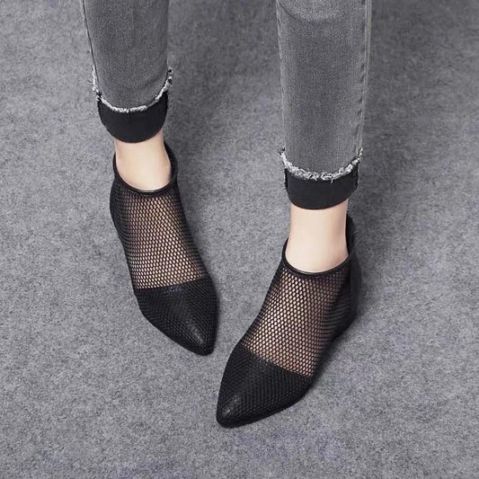 Chaussures à fermeture éclair en mesh respirant
